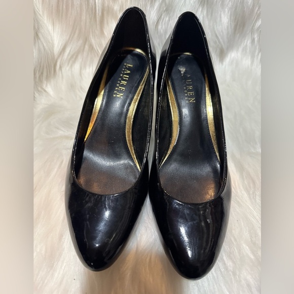 Lauren Ralph Lauren Black Patent Leather Heels - Picture 1 of 10